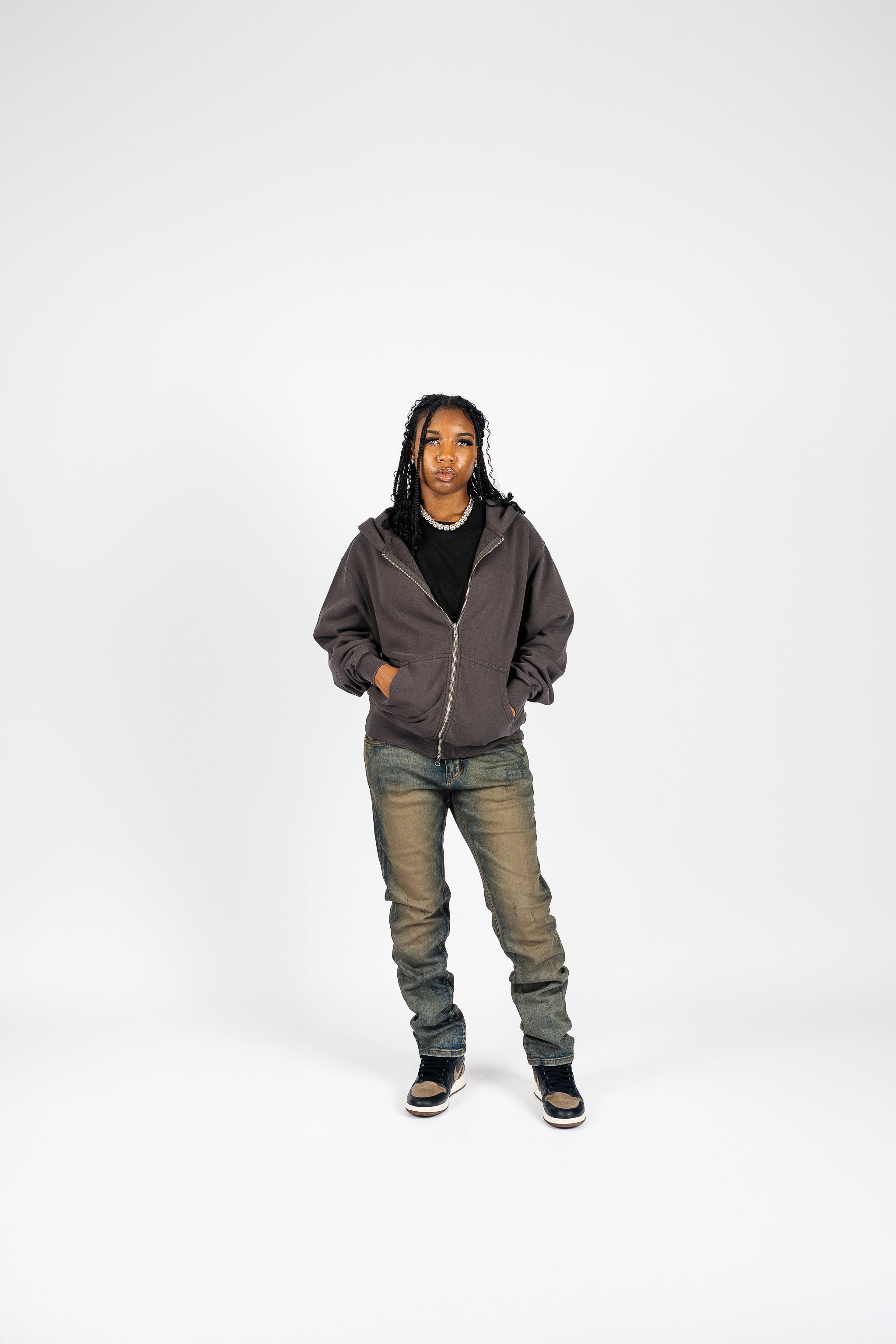 Garment Dye Zip Up Fleece Superline