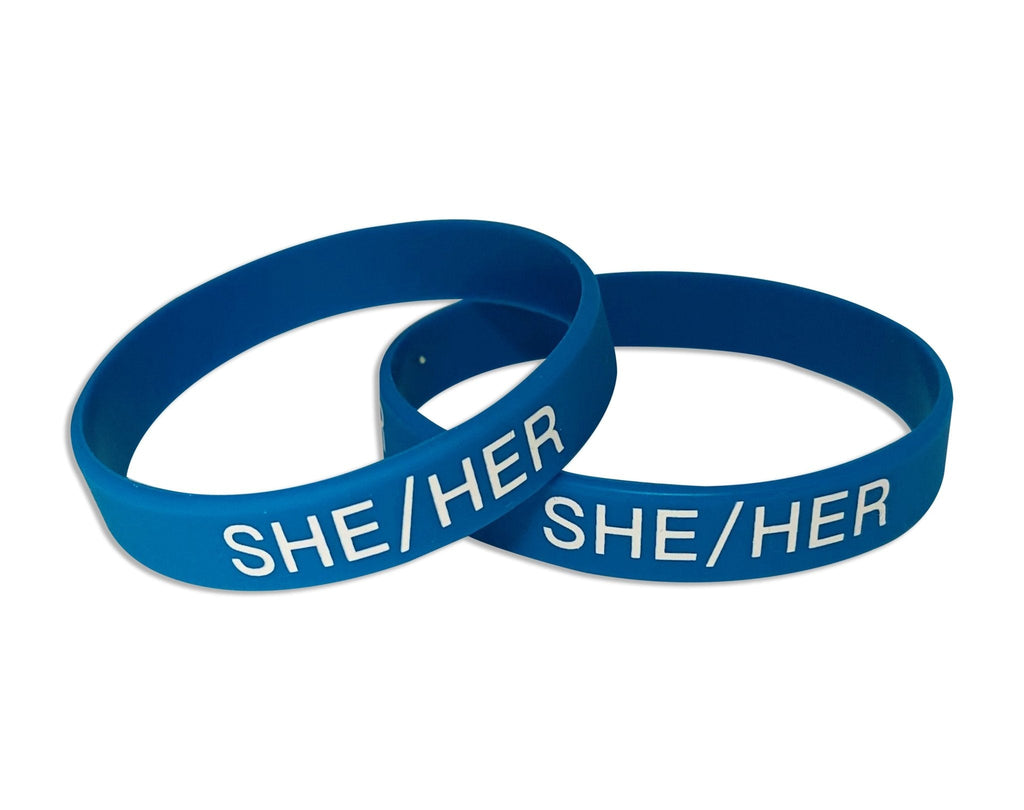 She Her Pronoun Silicone Bracelets The Awareness Company