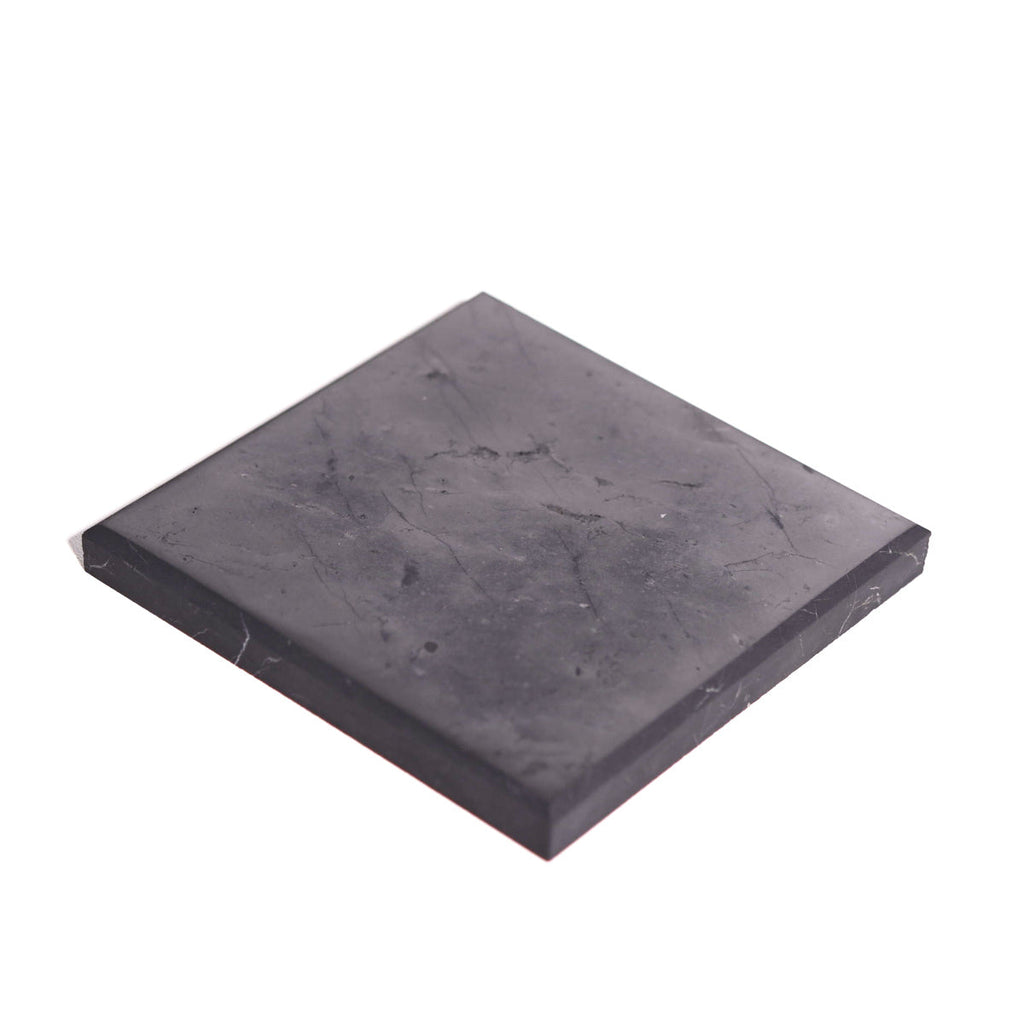 Shungite Square Plate 4 Inch CRYSTALS.COM
