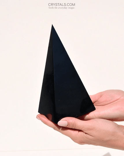 Shungite Pyramid Tall CRYSTALS.COM