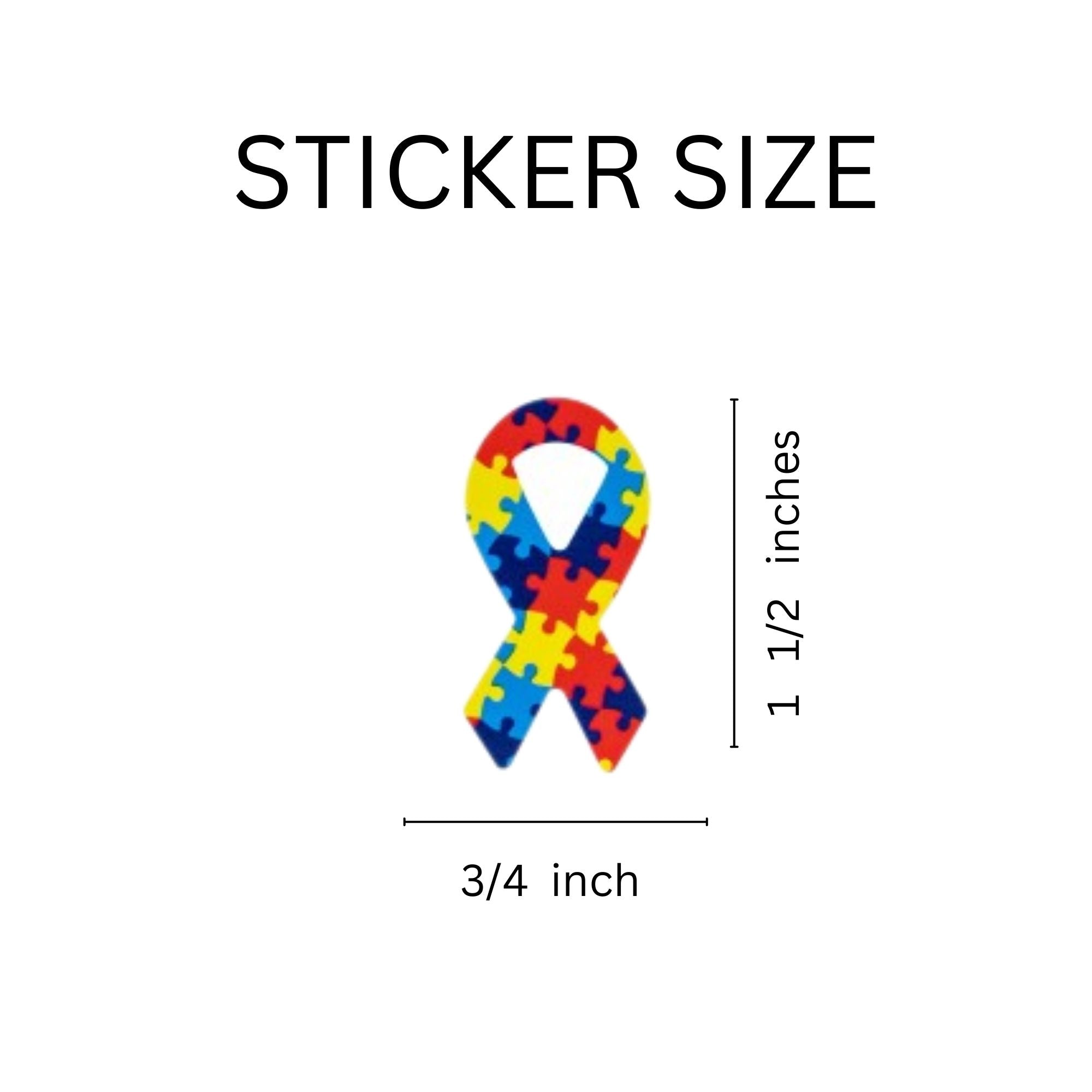 Small Autism Awareness Ribbon Stickers (250 per Roll) The Awareness Company