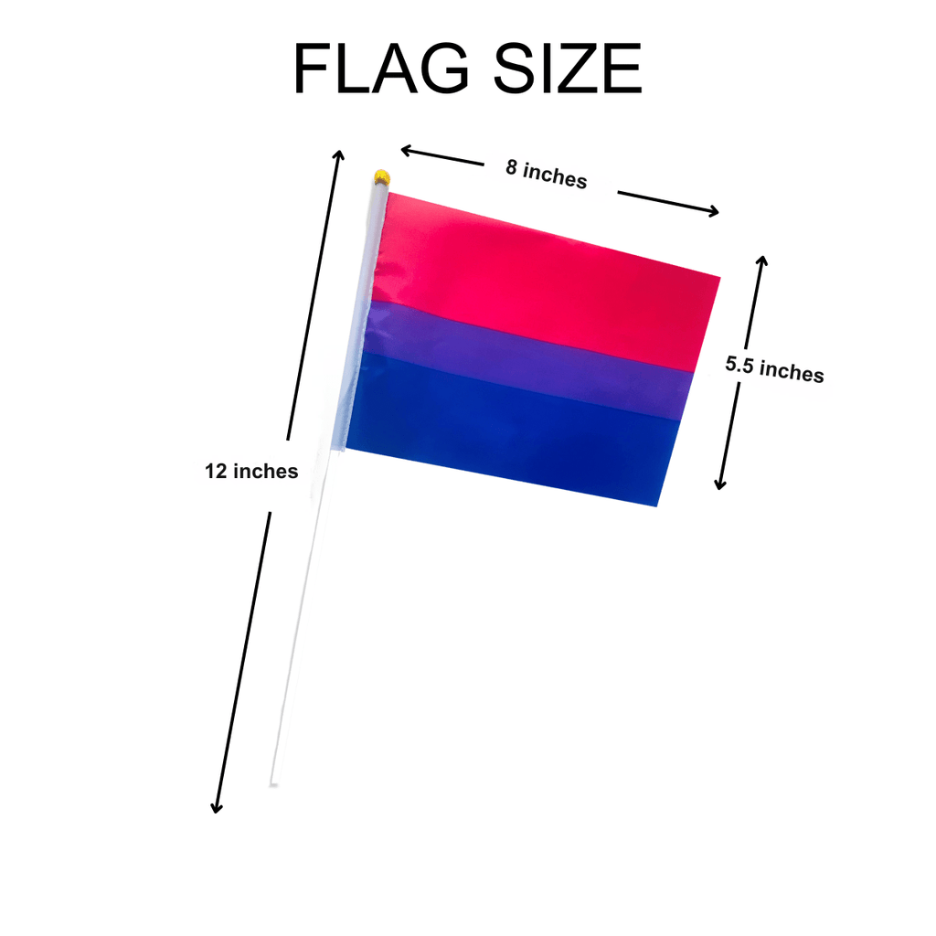 Small Bisexual Flags on a Stick The Awareness Company