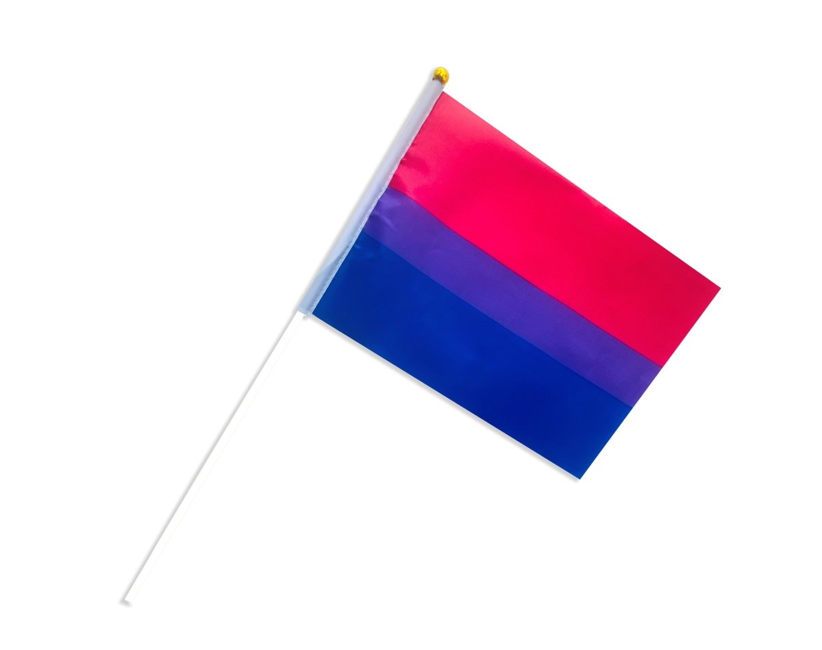 10 Pack Small Bisexual Flags on a Stick The Awareness Company