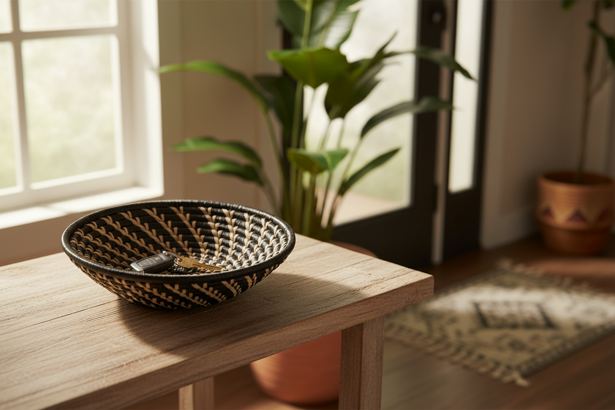 Small Woven Raffia African Baskets {Multiple Colors} Reflektion Design