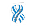 Small Blue & White Ribbon Thank You Cards (12 Cards/Pack) The Awareness Company