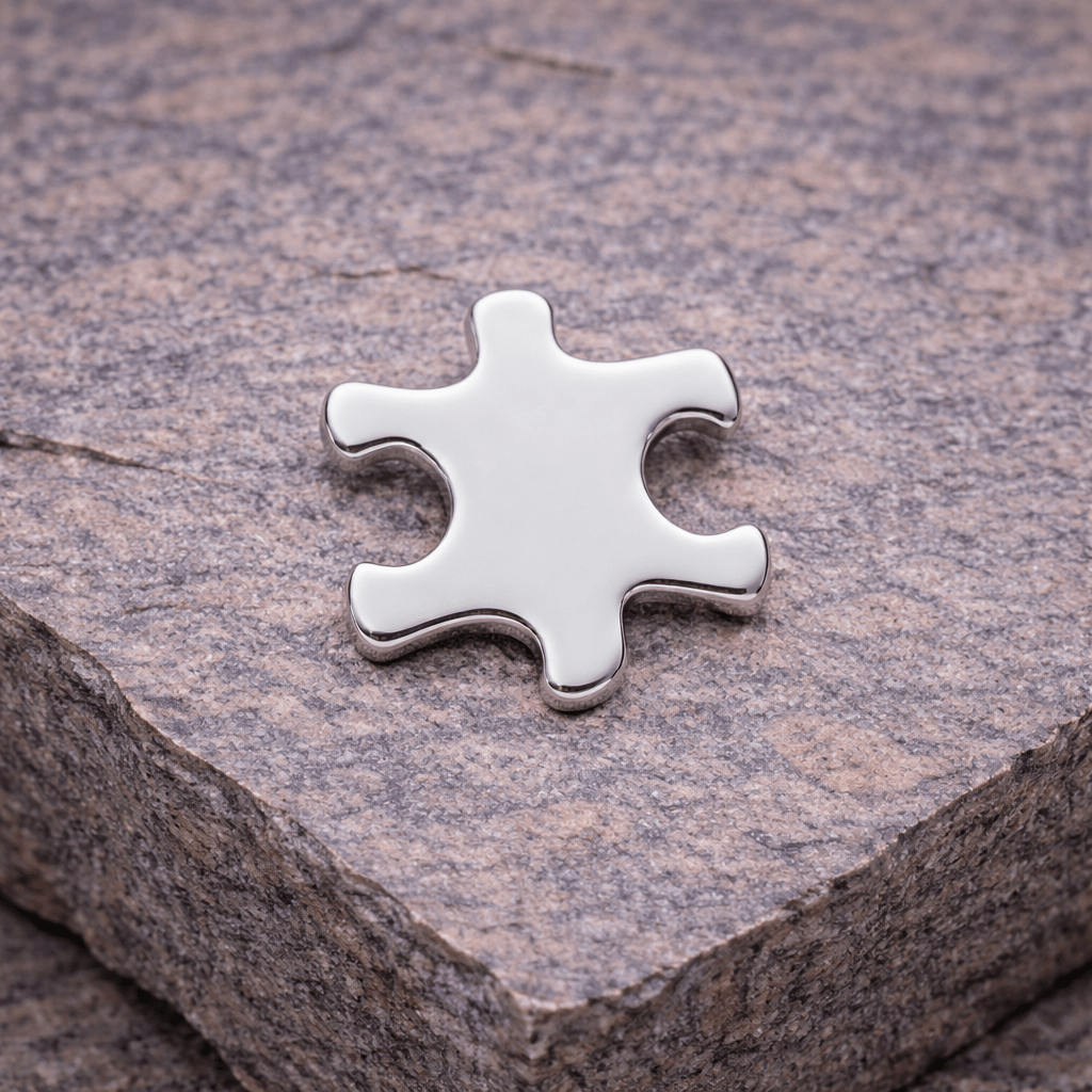 Small Elegant Silver Autism Awareness Puzzle Lapel Pins The Awareness Company