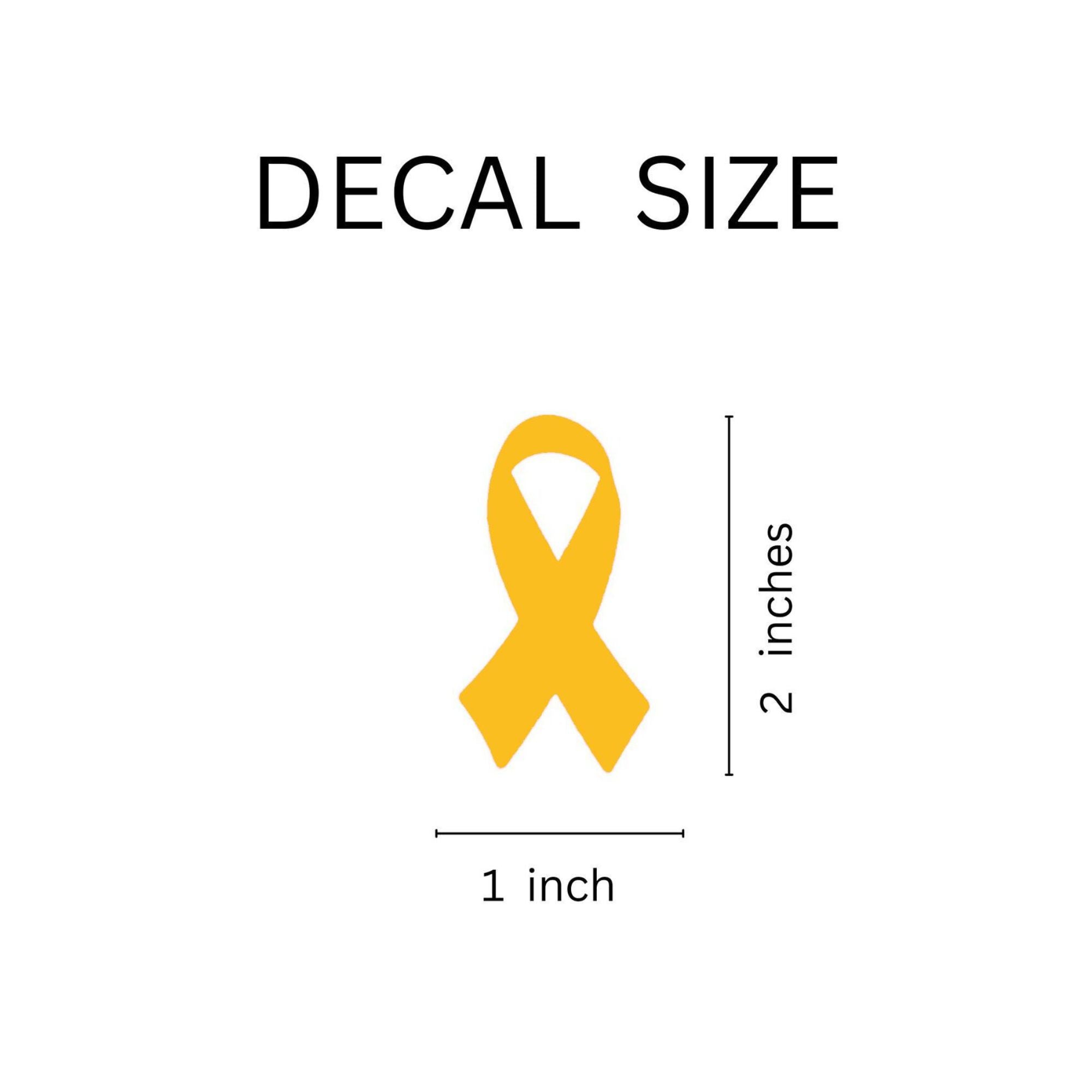 25 Pack Small Gold Ribbon Childhood Cancer Awareness Decals The Awareness Company
