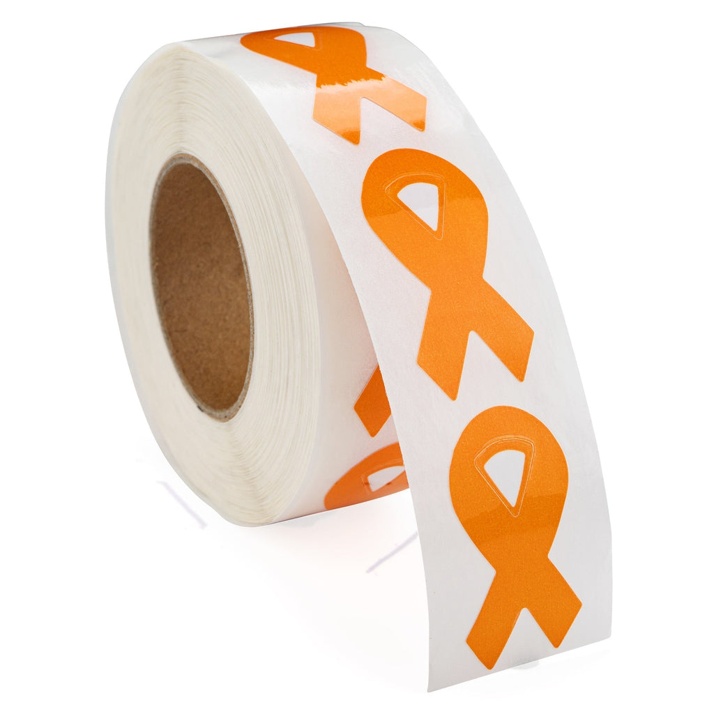 Small Orange Ribbon Stickers (250 per Roll) The Awareness Company