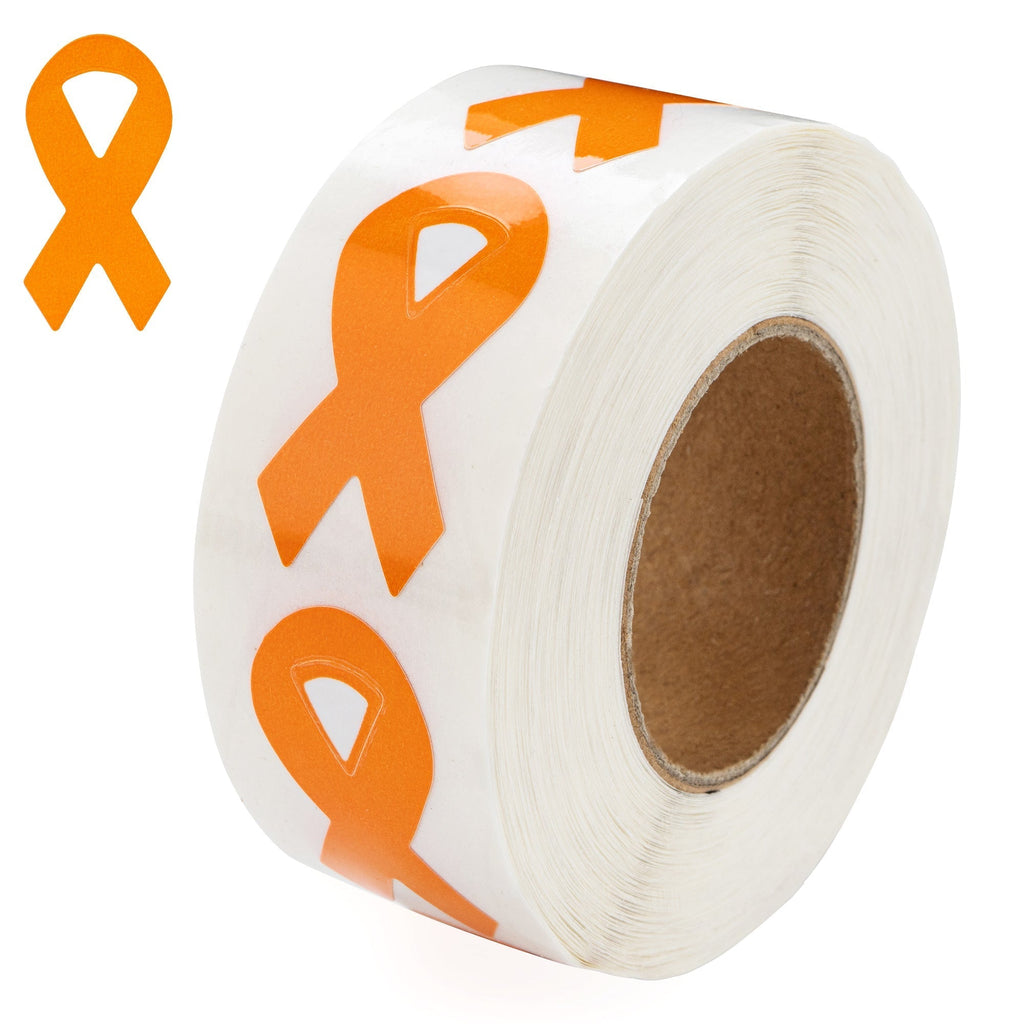 Small Orange Ribbon Stickers (250 per Roll) The Awareness Company