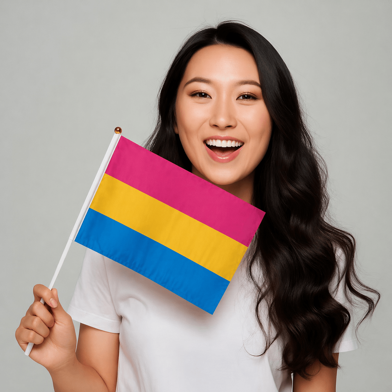 Small Pansexual Flags on a Stick The Awareness Company