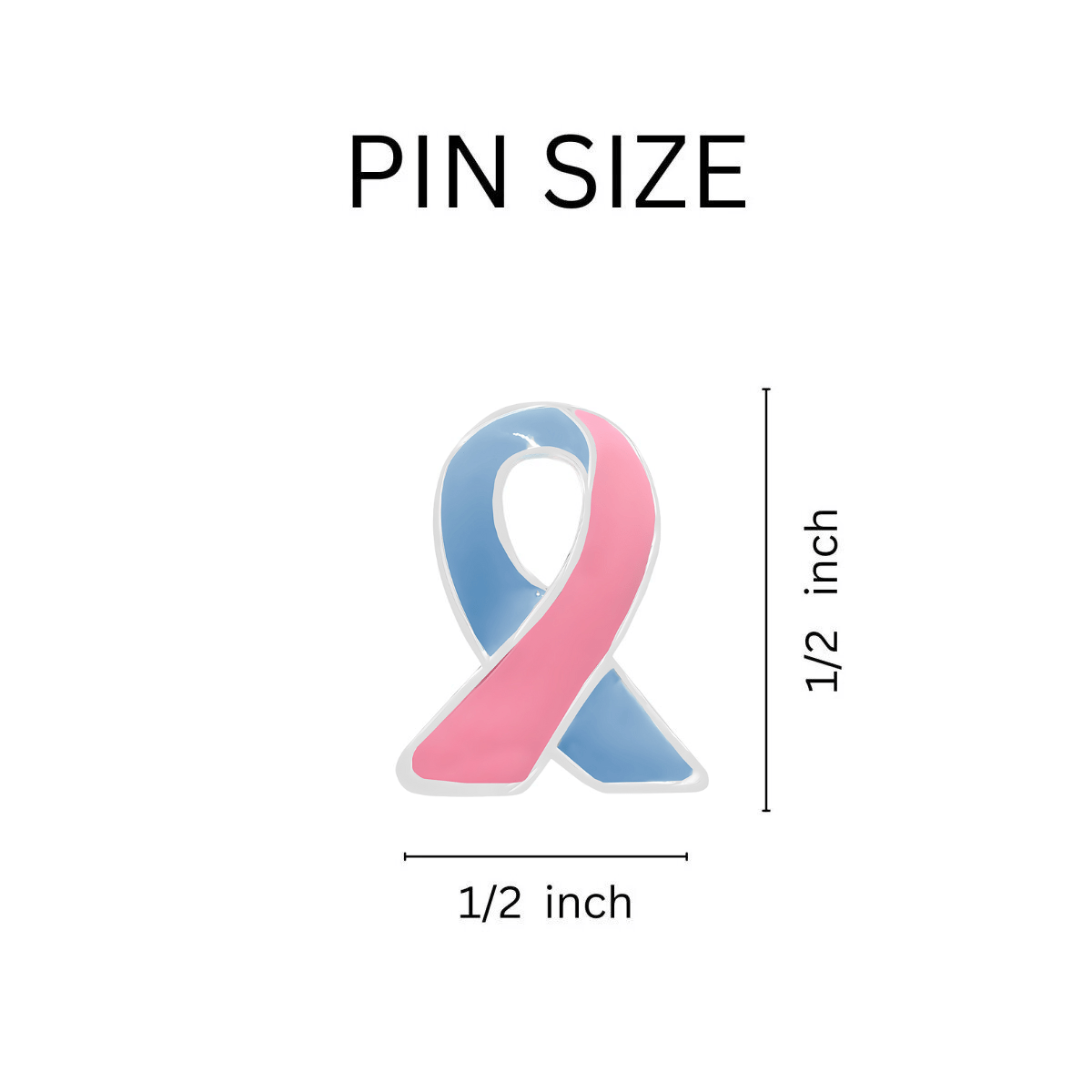 10 Pack Small Pink & Blue Ribbon Lapel Pins The Awareness Company