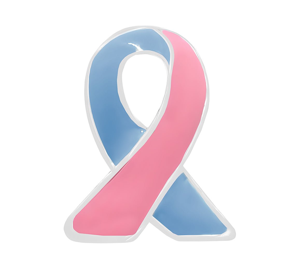 10 Pack Small Pink & Blue Ribbon Lapel Pins The Awareness Company
