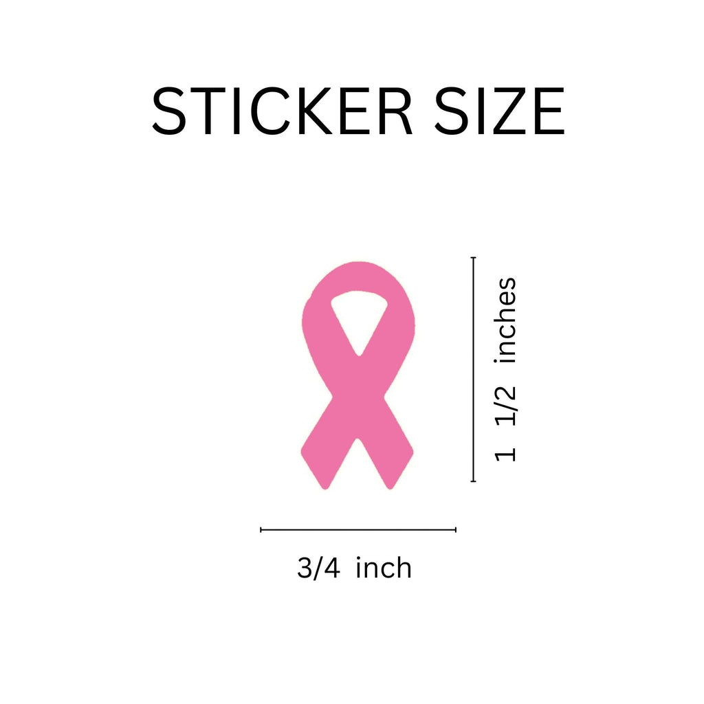 Small Pink Ribbon Shaped Stickers (250 per Roll) The Awareness Company