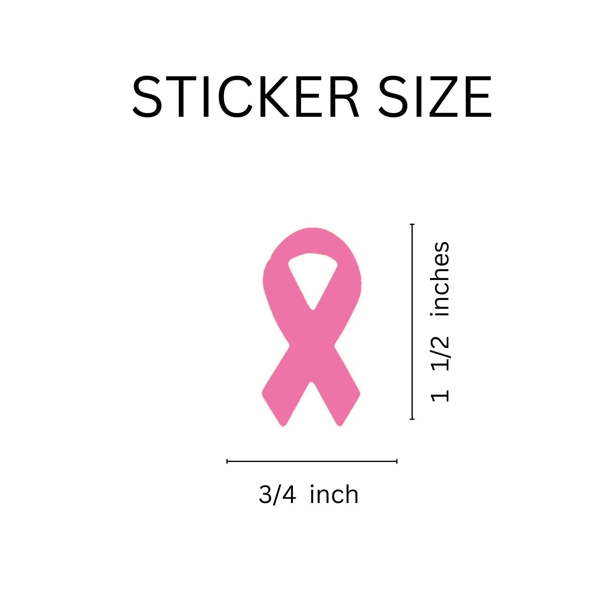 Small Pink Ribbon Shaped Stickers (250 per Roll) The Awareness Company