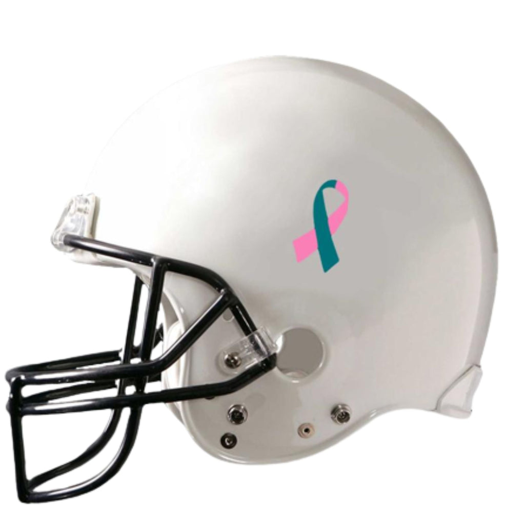 25 Pack Small Pink & Teal Ribbon Decals The Awareness Company