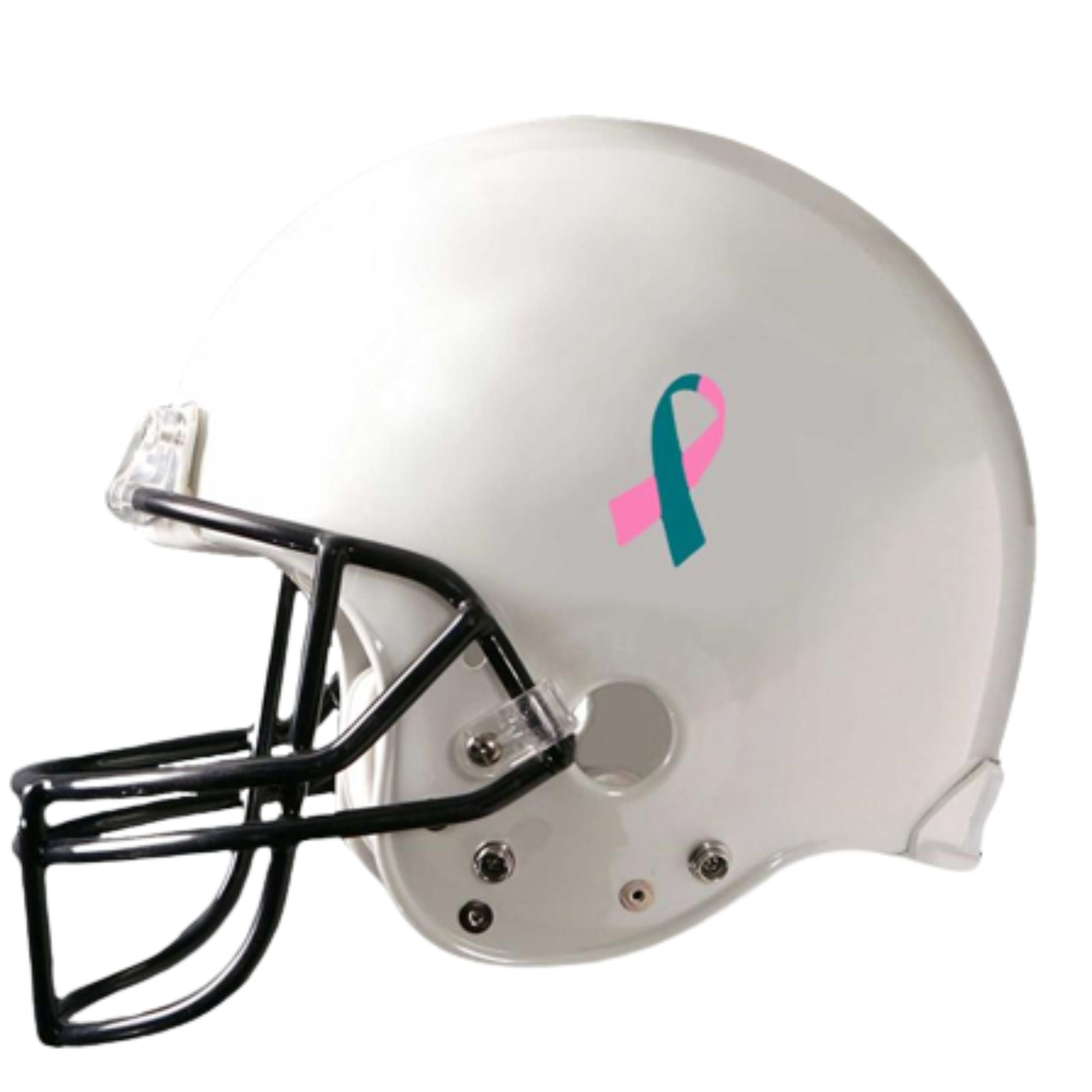 25 Pack Small Pink & Teal Ribbon Decals The Awareness Company