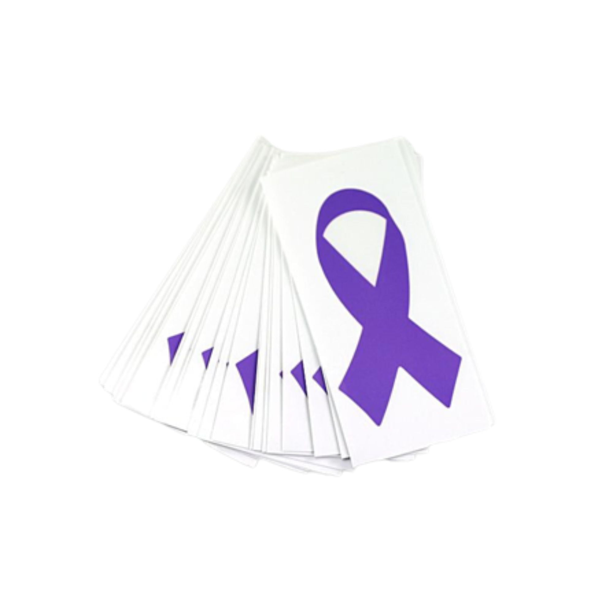 25 Pack Small Purple Ribbon Awareness Decals The Awareness Company