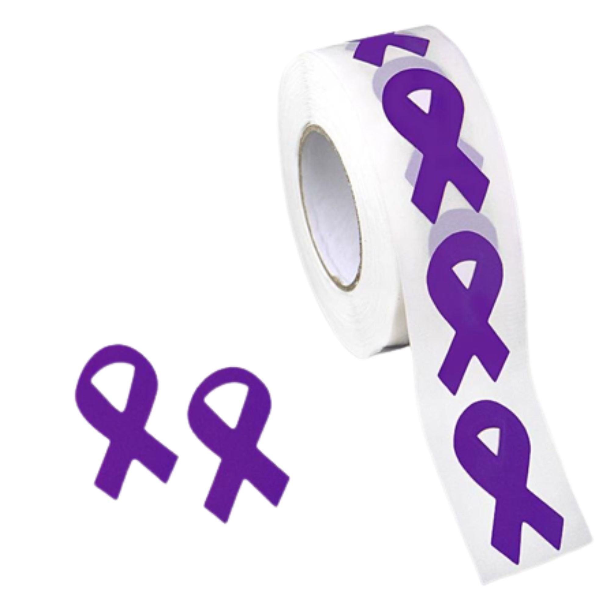 Small Purple Ribbon Stickers (250 per Roll) The Awareness Company