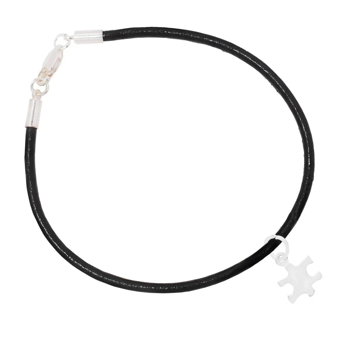 Small Puzzle Piece Autism Leather Cord Bracelets The Awareness Company