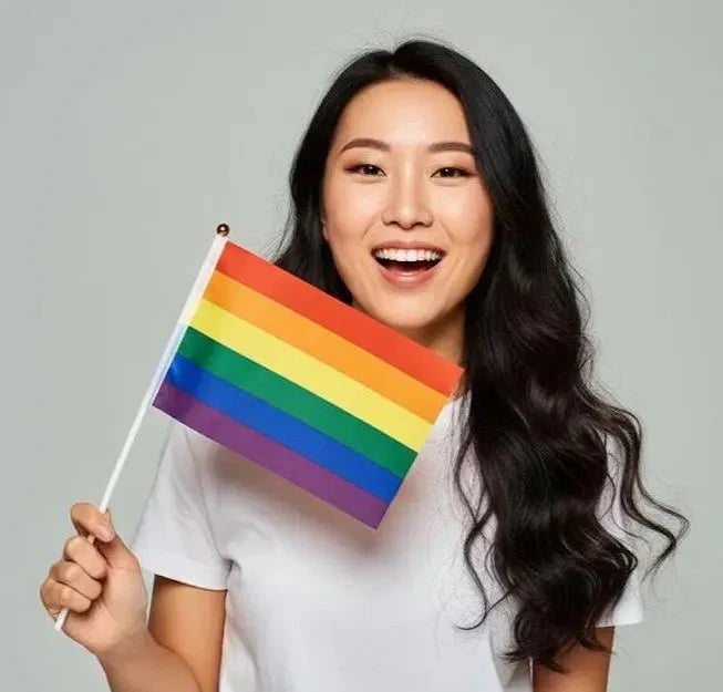Small Rainbow Flags on a Stick The Awareness Company