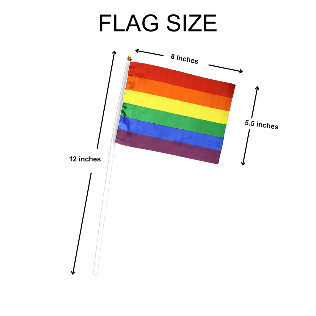Small Rainbow Flags on a Stick The Awareness Company