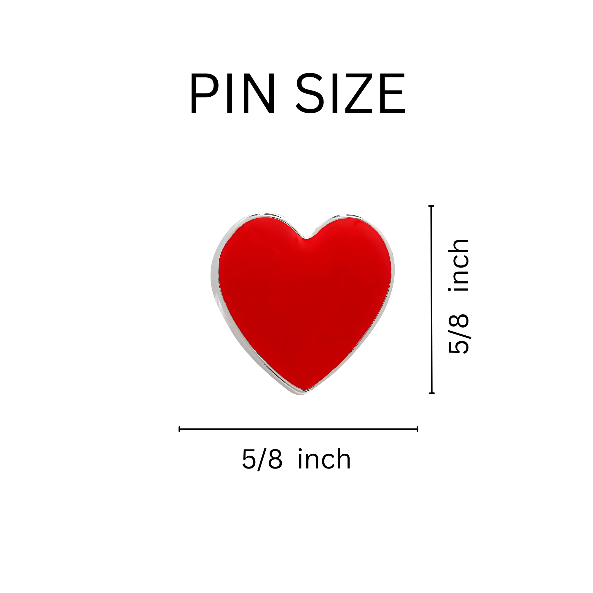 Small Red Heart Shaped Pins The Awareness Company