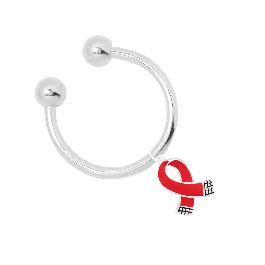 Small Red Ribbon Keychains The Awareness Company
