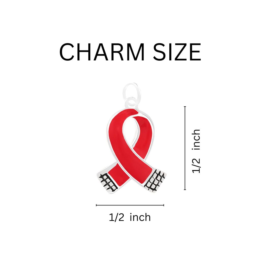 Small Red Ribbon Keychains The Awareness Company