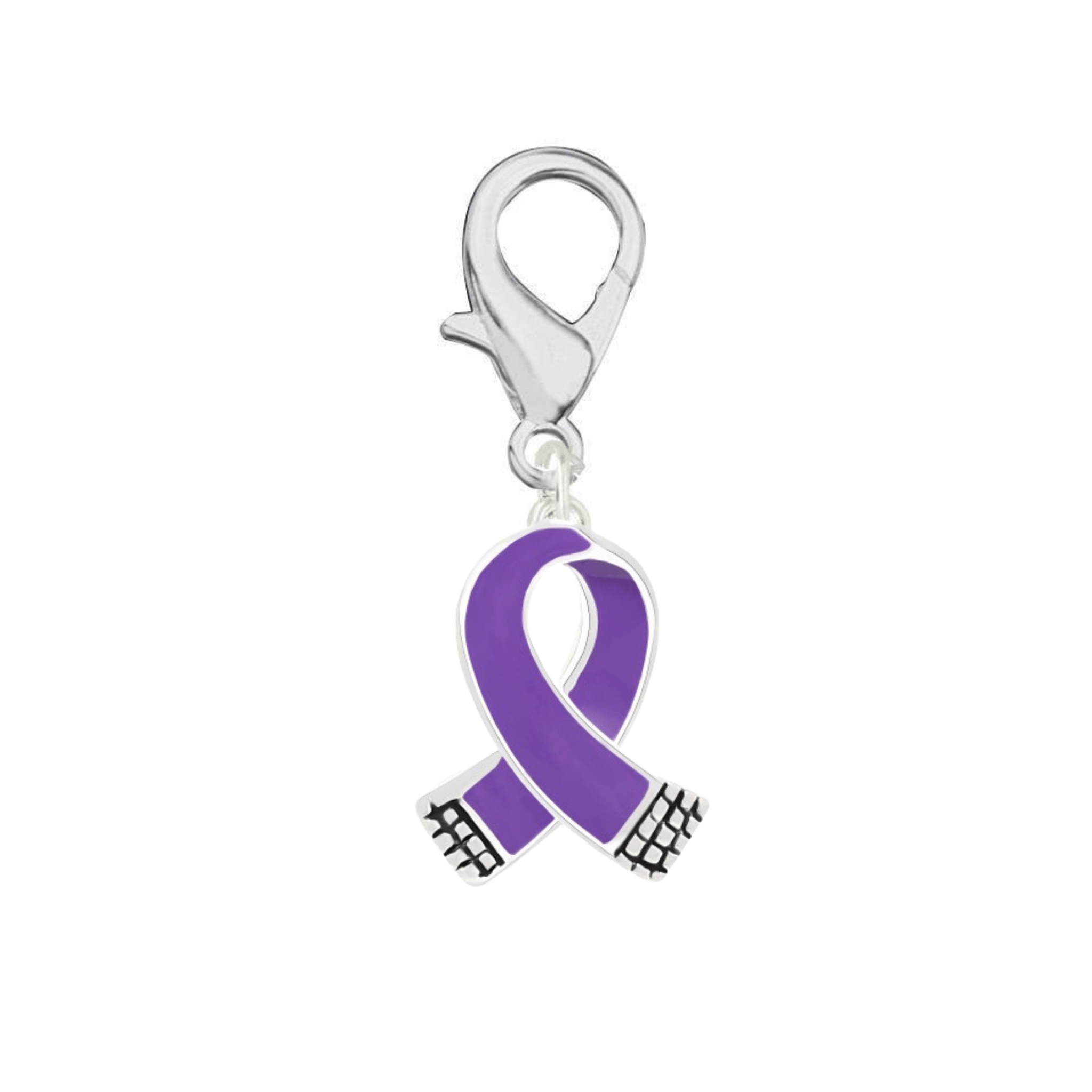 Small Size Purple Ribbon Hanging Charms The Awareness Company