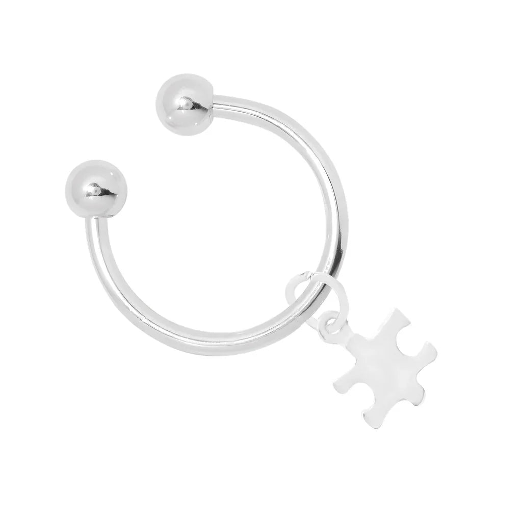 Small Size Puzzle Piece Autism Awareness Horseshoe Key Chains The Awareness Company