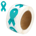 Small Teal Ribbon Stickers (250 per Roll) The Awareness Company