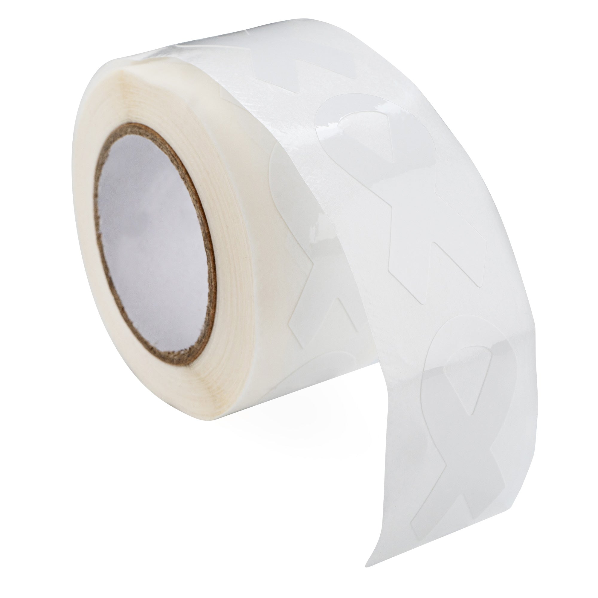 Small White Ribbon Stickers (250 per Roll) The Awareness Company