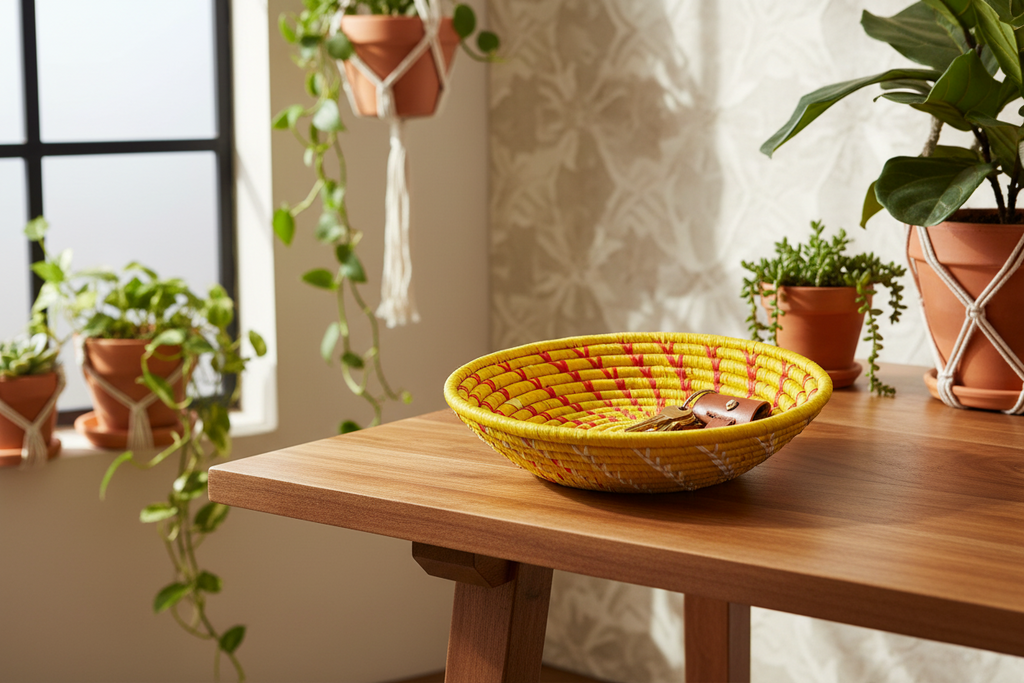 Small Woven Raffia African Baskets {Multiple Colors} Reflektion Design