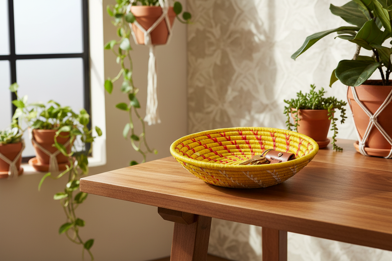 Small Woven Raffia African Baskets {Multiple Colors} Reflektion Design