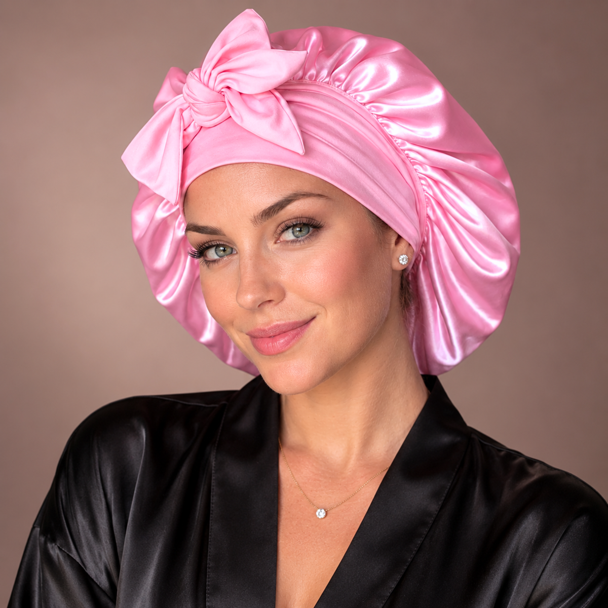 Satin Hair Bonnet for Sleeping – Adjustable Stretch Tie PHC