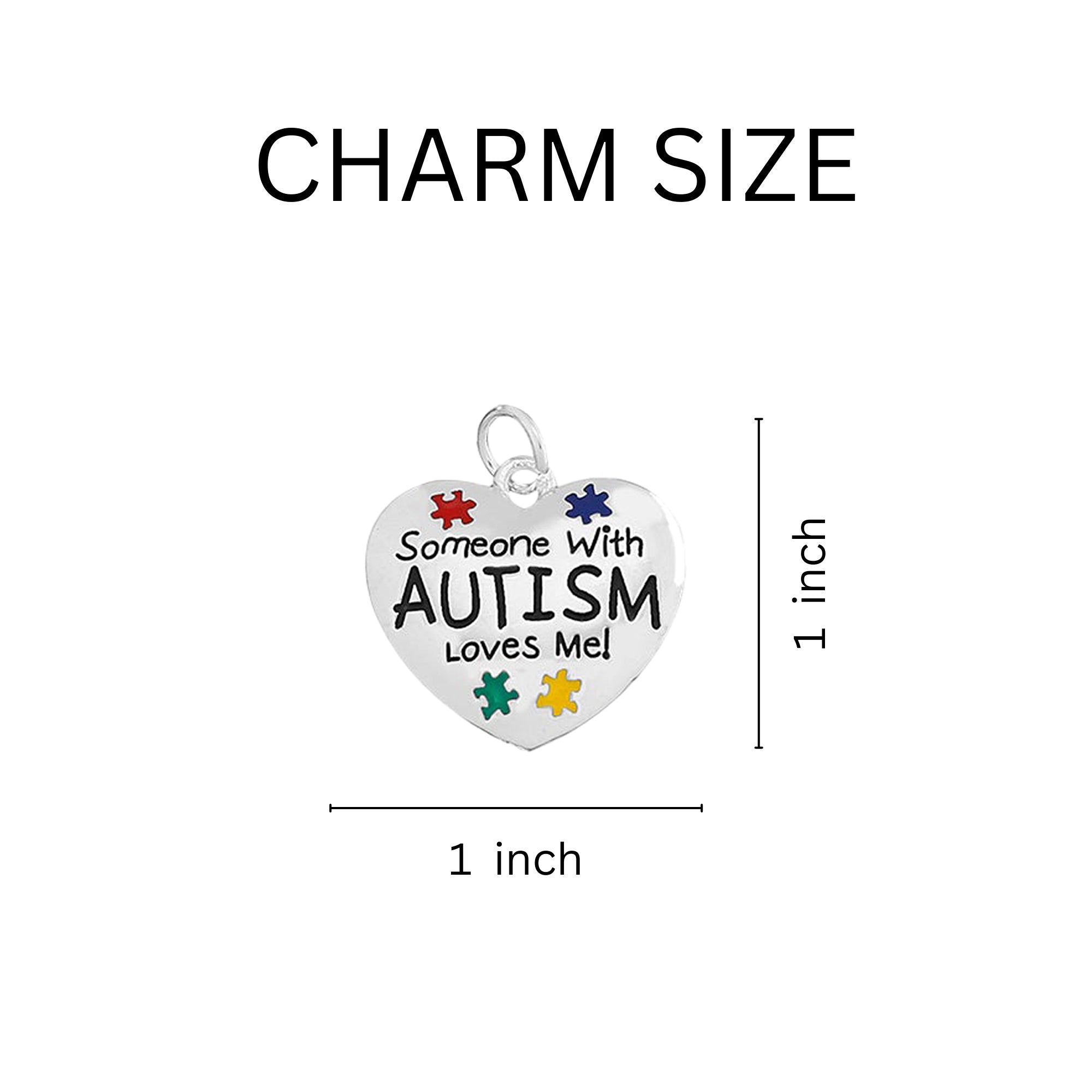 Someone Loves Me Autism Awareness Horseshoe Key Chains The Awareness Company