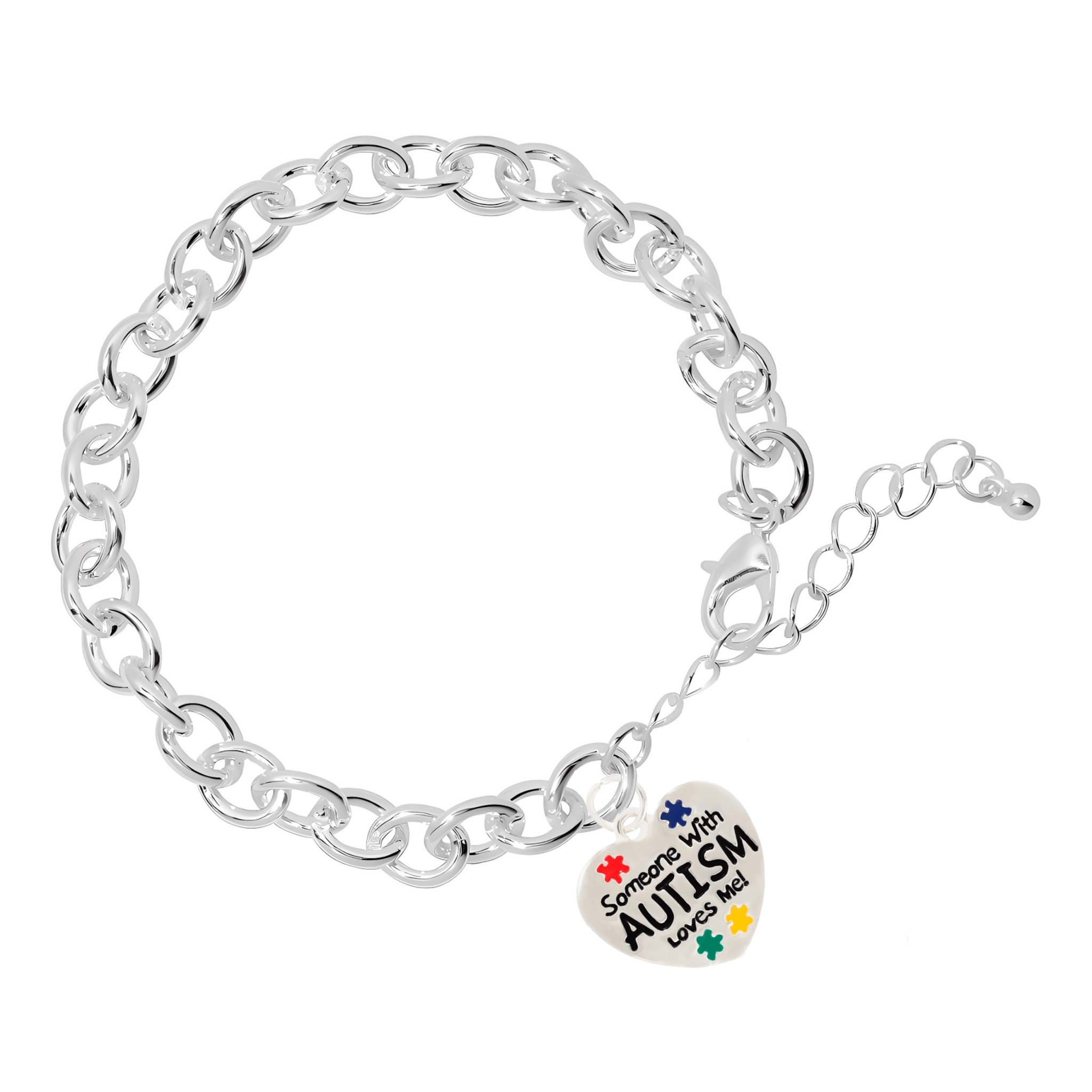 Someone Loves Me Autism Chunky Charm Bracelets The Awareness Company