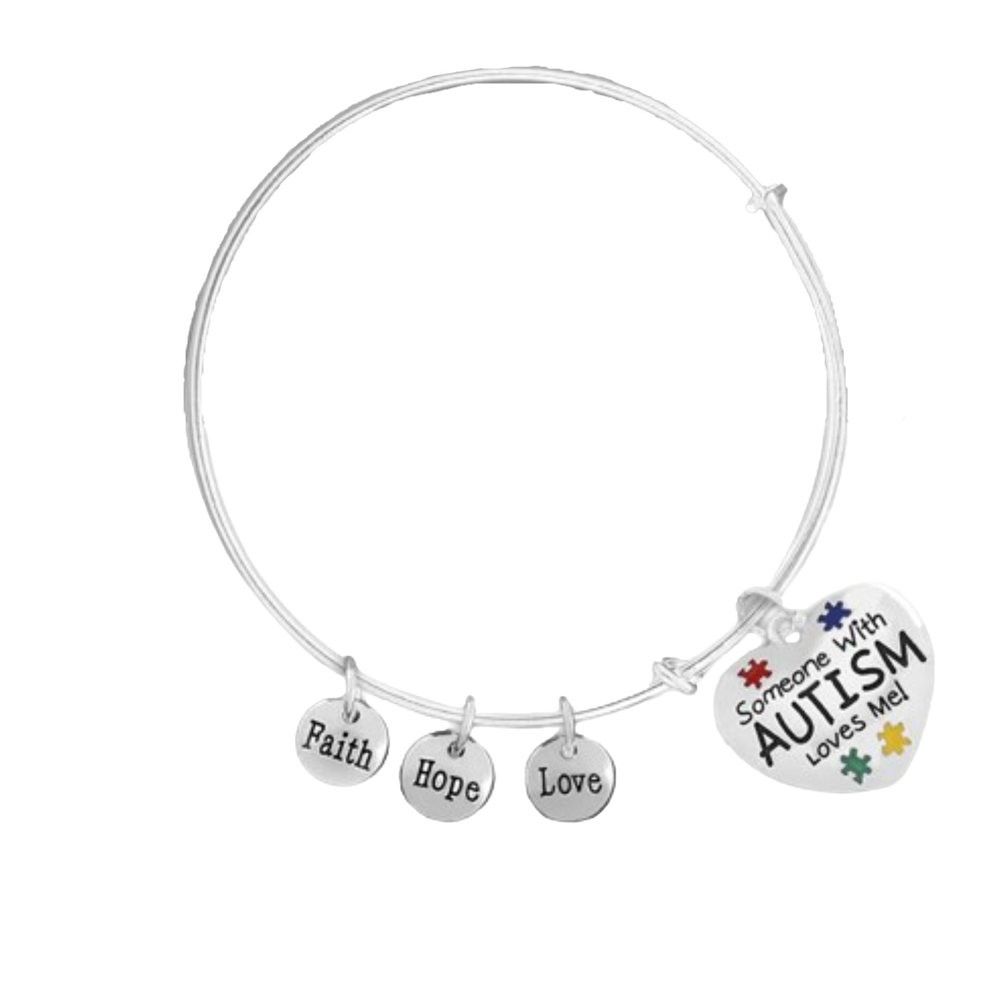 Someone Loves Me Autism Retractable Bracelets The Awareness Company