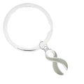 Split Style Gray Ribbon Key Chains The Awareness Company