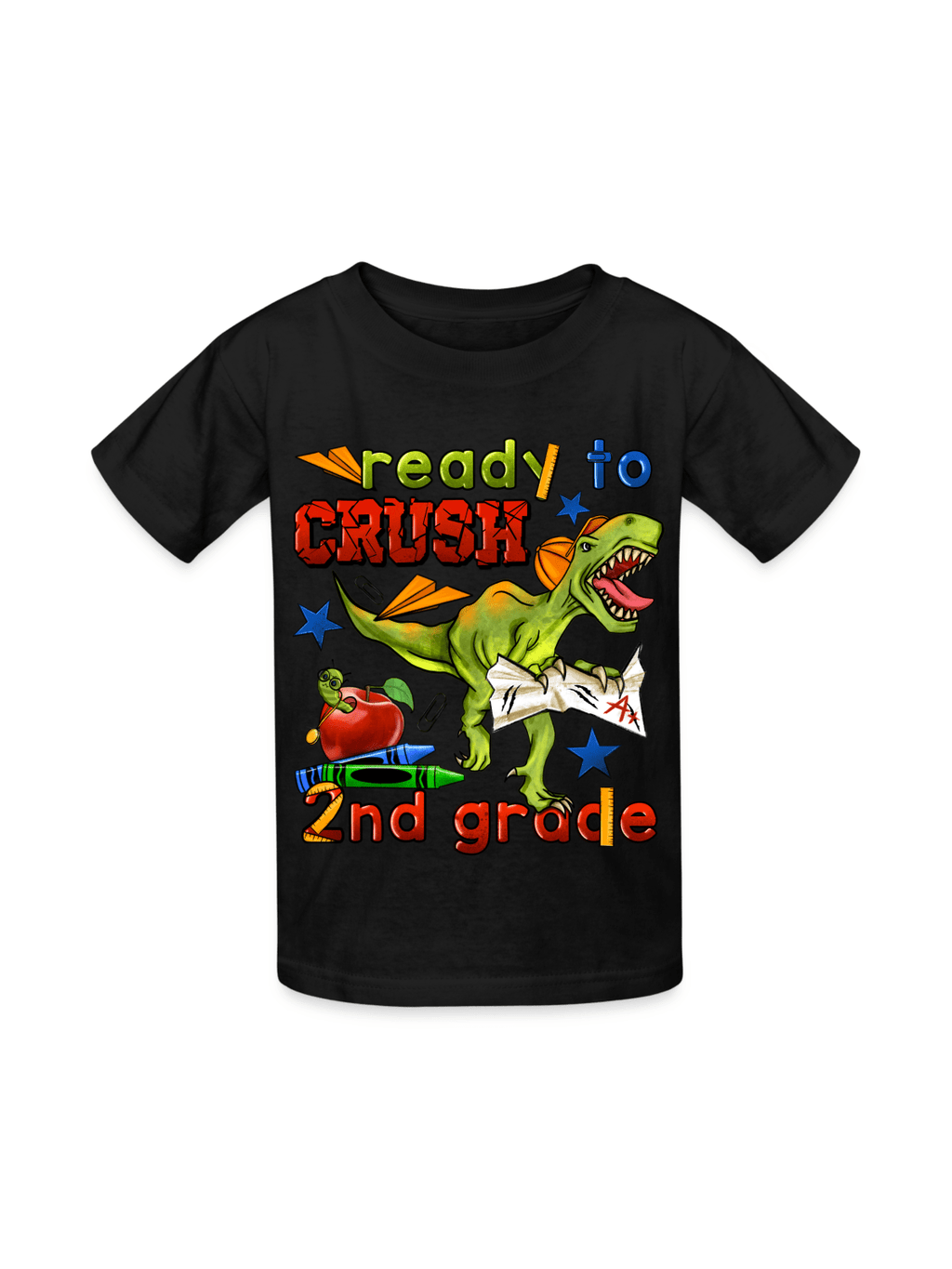 Boys Ready To Crush Second Grade Short Sleeve Tee Shirts for Back To School NicholesGifts