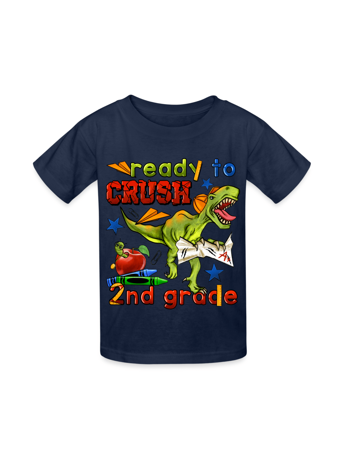 Boys Ready To Crush Second Grade Short Sleeve Tee Shirts for Back To School NicholesGifts