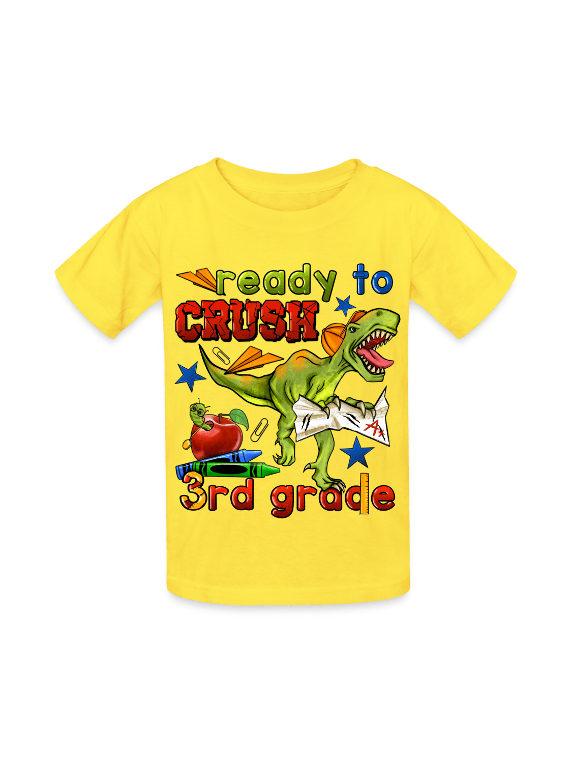 Boys Ready To Crush Third Grade Short Sleeve Tee Shirts for Back To School NicholesGifts