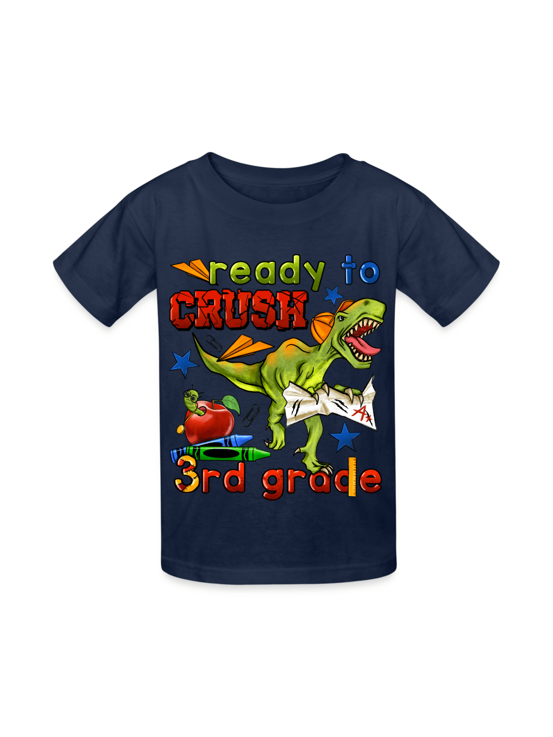 Boys Ready To Crush Third Grade Short Sleeve Tee Shirts for Back To School NicholesGifts