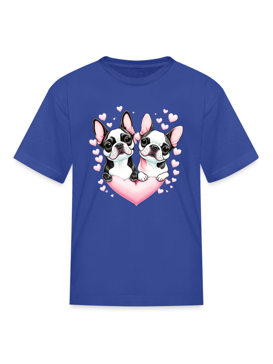 Girls Pugs and Hearts Short Sleeve T-Shirt NicholesGifts