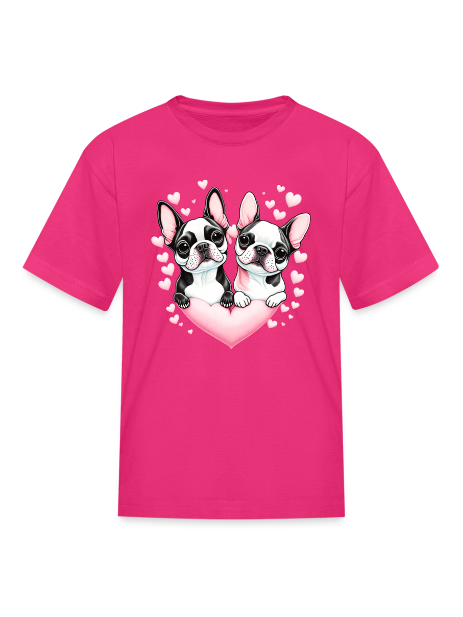 Girls Pugs and Hearts Short Sleeve T-Shirt NicholesGifts