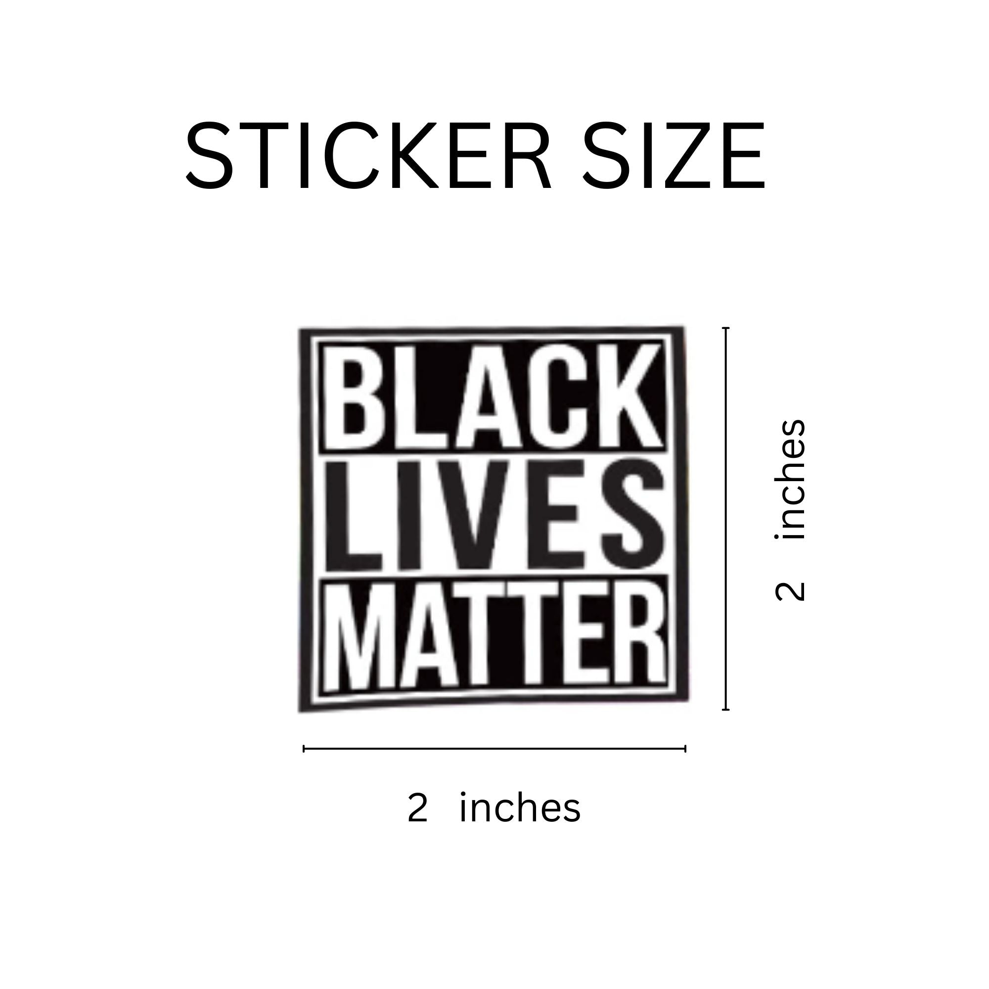 Square Black Lives Matter Stickers (250 Stickers) The Awareness Company