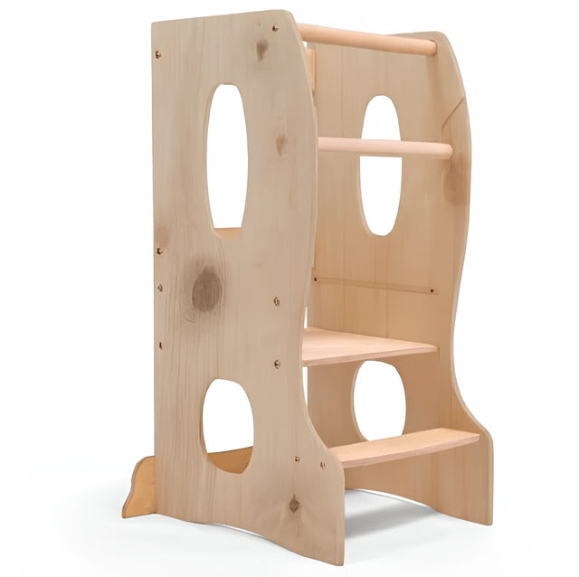 Stable Montessori Learning Tower: Wooden Growing Chair - Beige Goodevas B2B