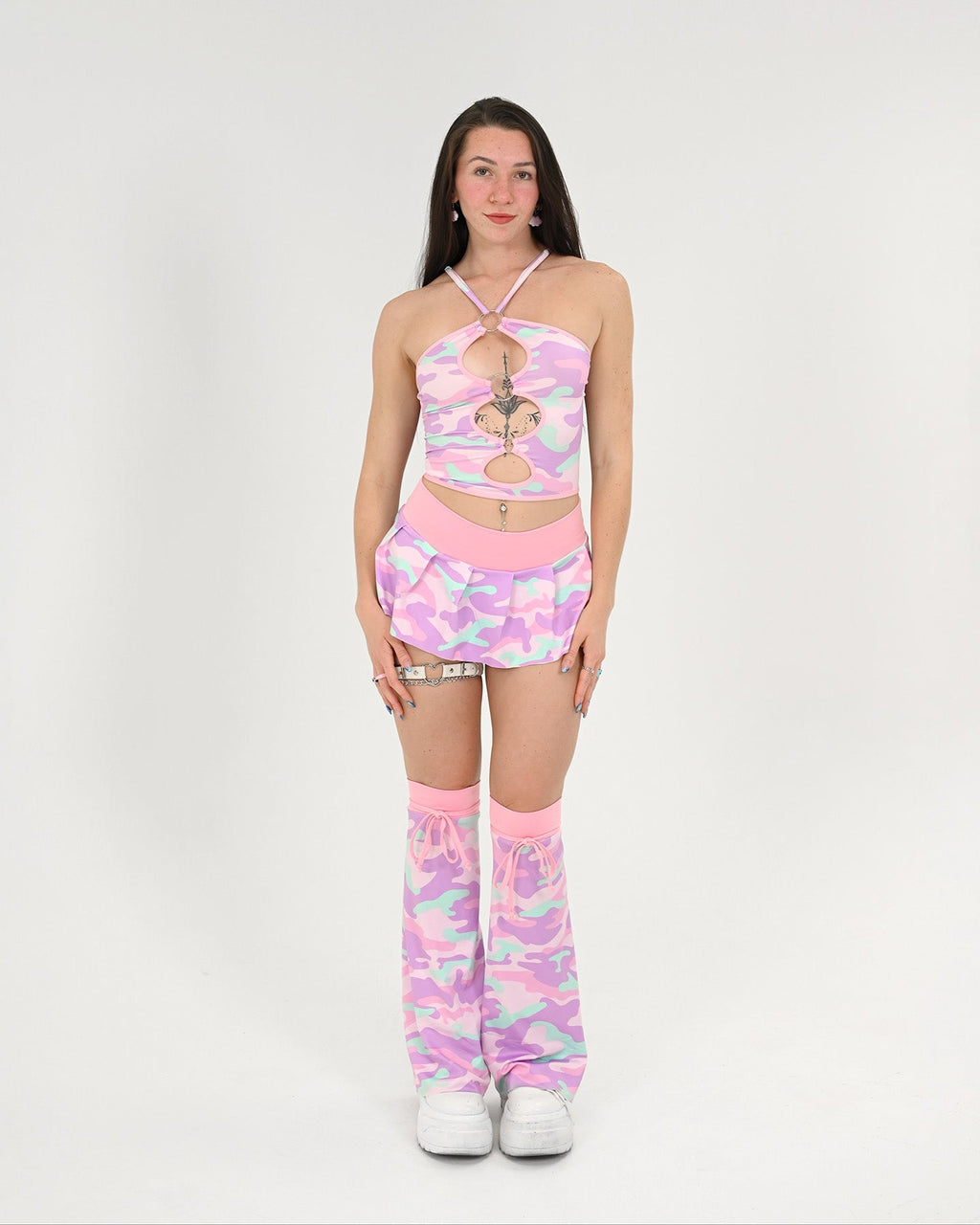 Cotton Candy Camo Mini Skirt SUSPEX Rave Outfits