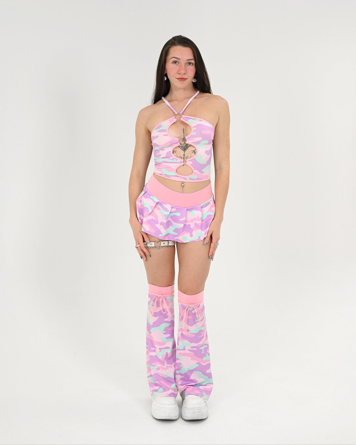 Cotton Candy Camo Mini Skirt SUSPEX Rave Outfits