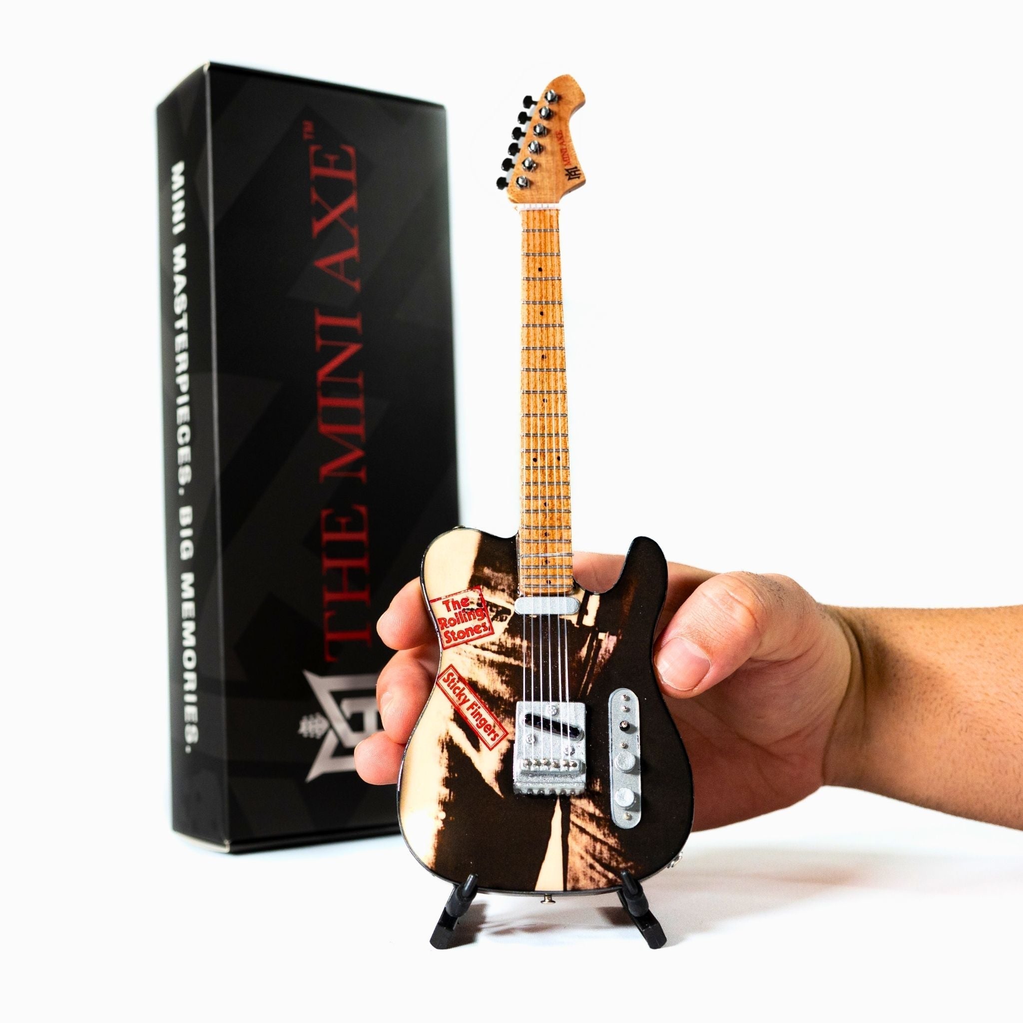 The Rolling Stones "Sticky Fingers" Miniature Guitar The Mini Axe